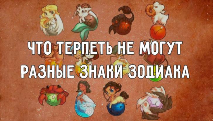 Что терпеть не могут разные знаки зодиака