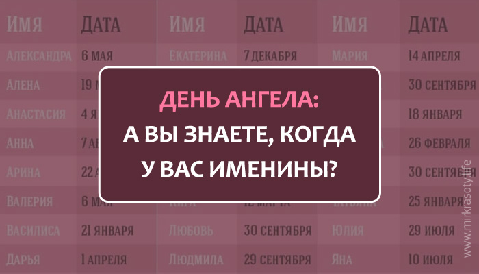 Женские именины: как определить день своего ангела