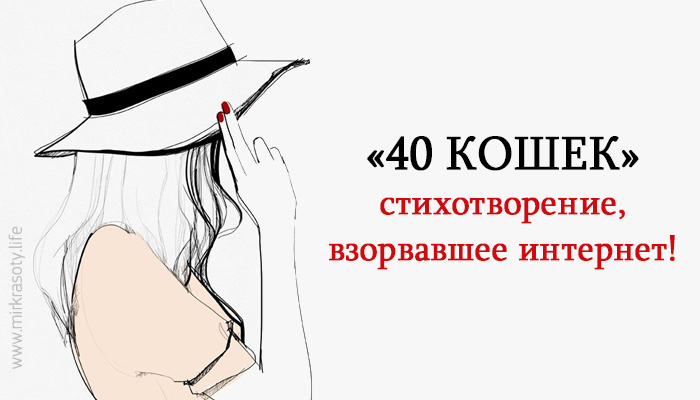 «40 кошек»: стихотворение, взорвавшее интернет!