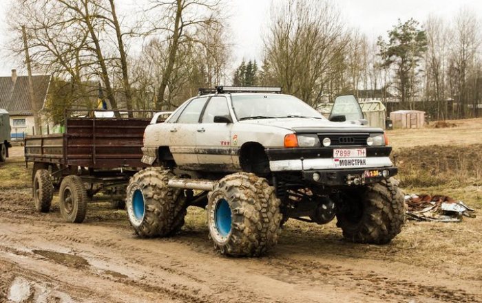 Добрый доктор Франкенштейн: белорус переделал Audi 100 в монстра для покорения бездорожья