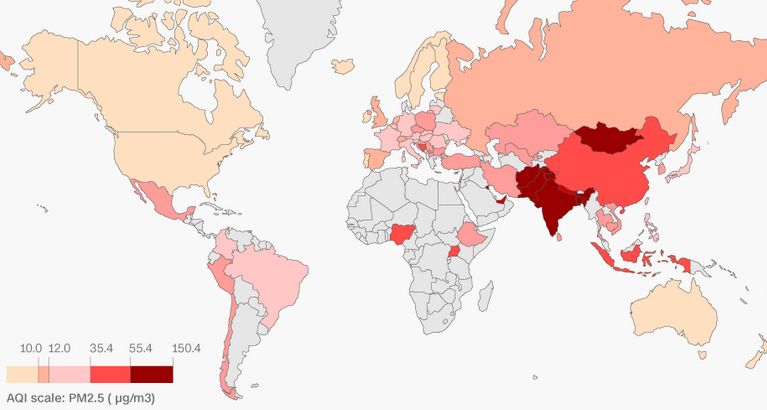 22 из 30 самых грязных городов мира находятся в Индии. Где остальные?