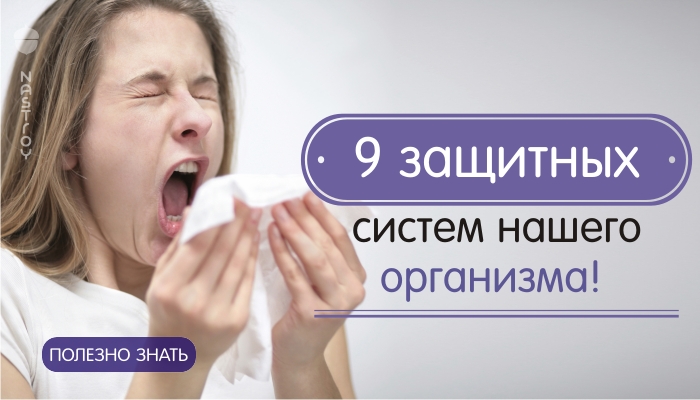 9 защитных систем нашего организма!