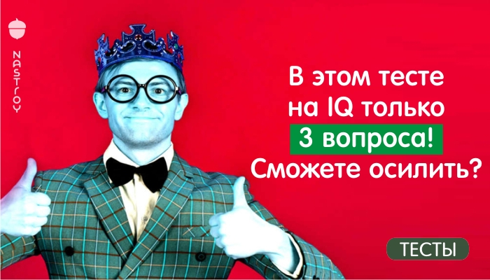 В этом тесте на IQ только 3 вопроса! Сможете осилить?