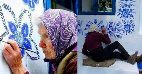 90 летняя художница превратила целую деревню в произведение искусства.