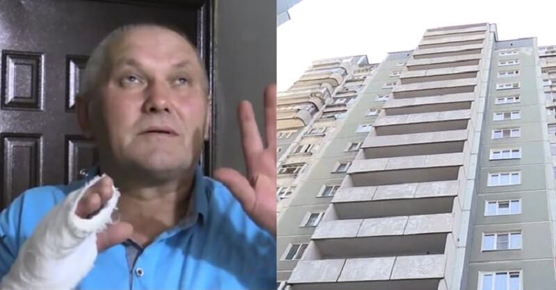 Мужчина сломал все пальцы на руке, поймав девочку, упавшую с 8 этажа