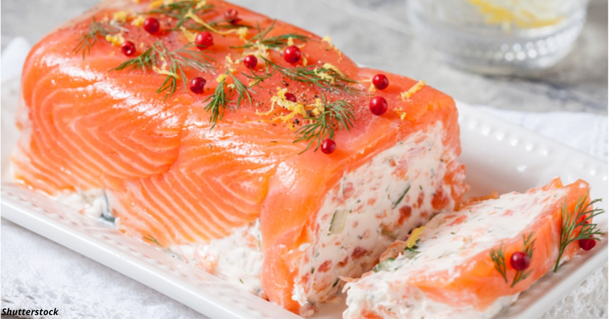 Террин с копчёным лососем и сливочным сыром — лучшее блюдо на Новый год