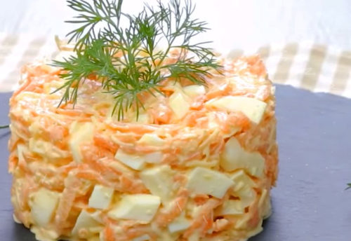 Рецепт простого салатика на Новый Год за 5 минут