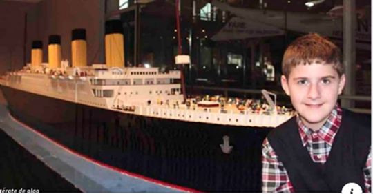 В 10 лет ребенок аутист создал точную копию «Титаника» из Лего