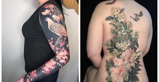 Шедевры на теле: изысканные цветочные татуировки от Эстер Гарсии