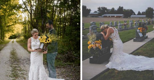 Скорбящая невеста одела свадебное платье на могилу своего жениха в важный для них день