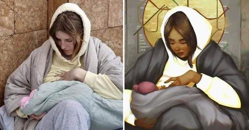 Как фото украинки с младенцем стало новой иконой в храме Неаполя